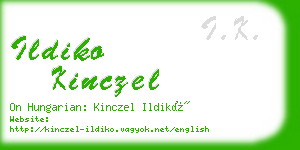 ildiko kinczel business card